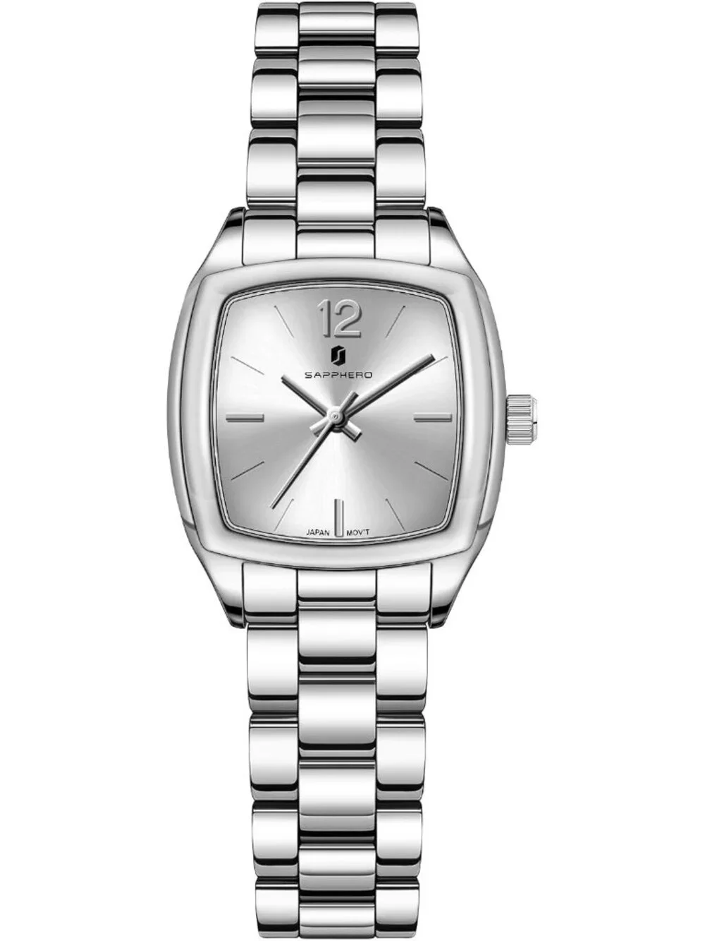 Women's Silver Strap/ White Face Luxury Analog Waterproof Elegant Wrist Watch